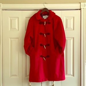 Vintage L.L.Bean red toggle coat